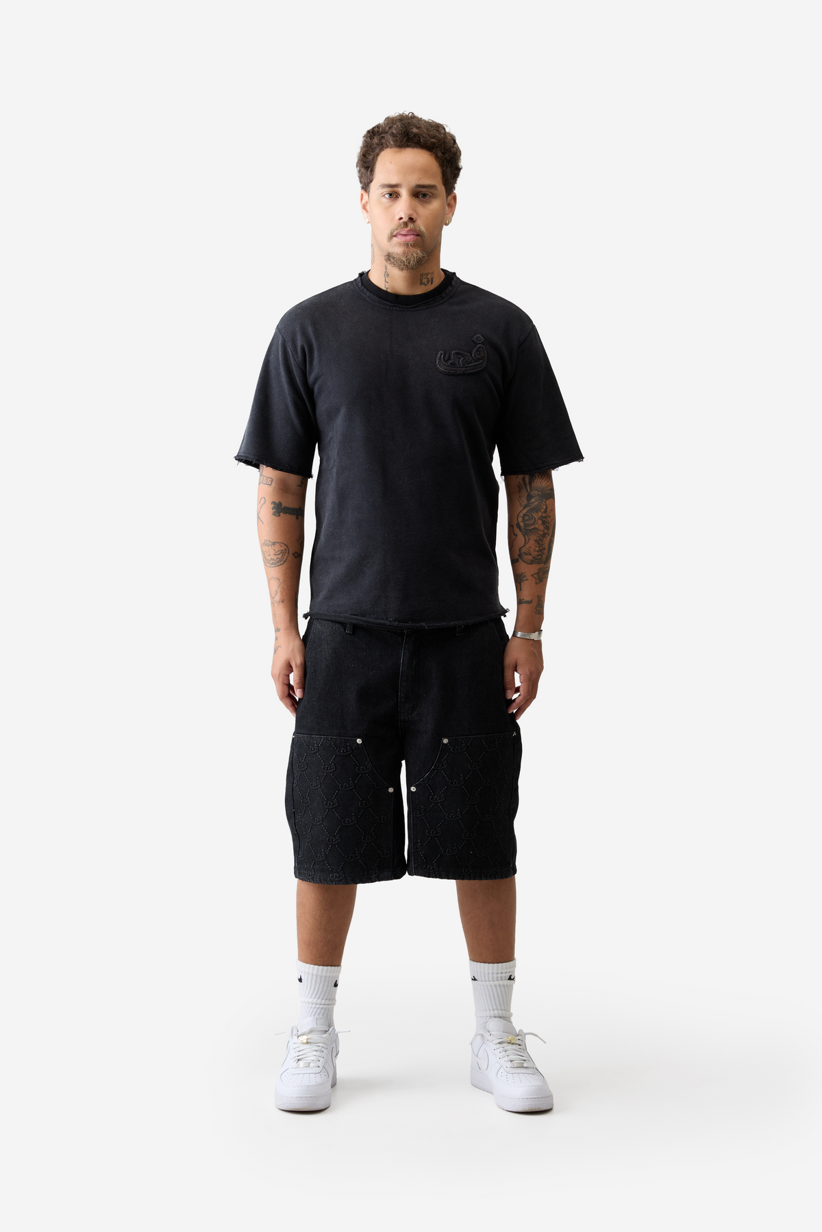 T-shirt 3 Effiloché - Noir