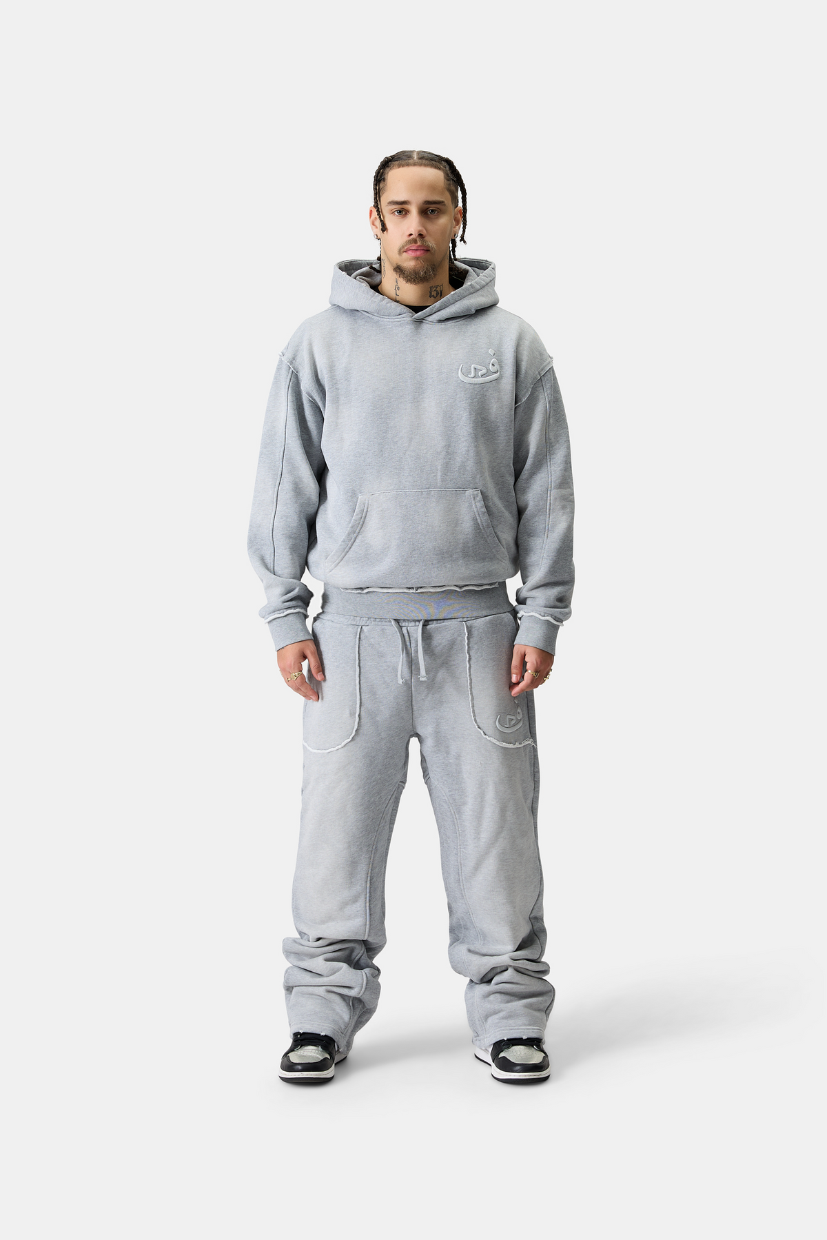 Hoodie Délavé - Gris