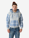Zip Hoodie ARABIC à Carreaux - Bleu