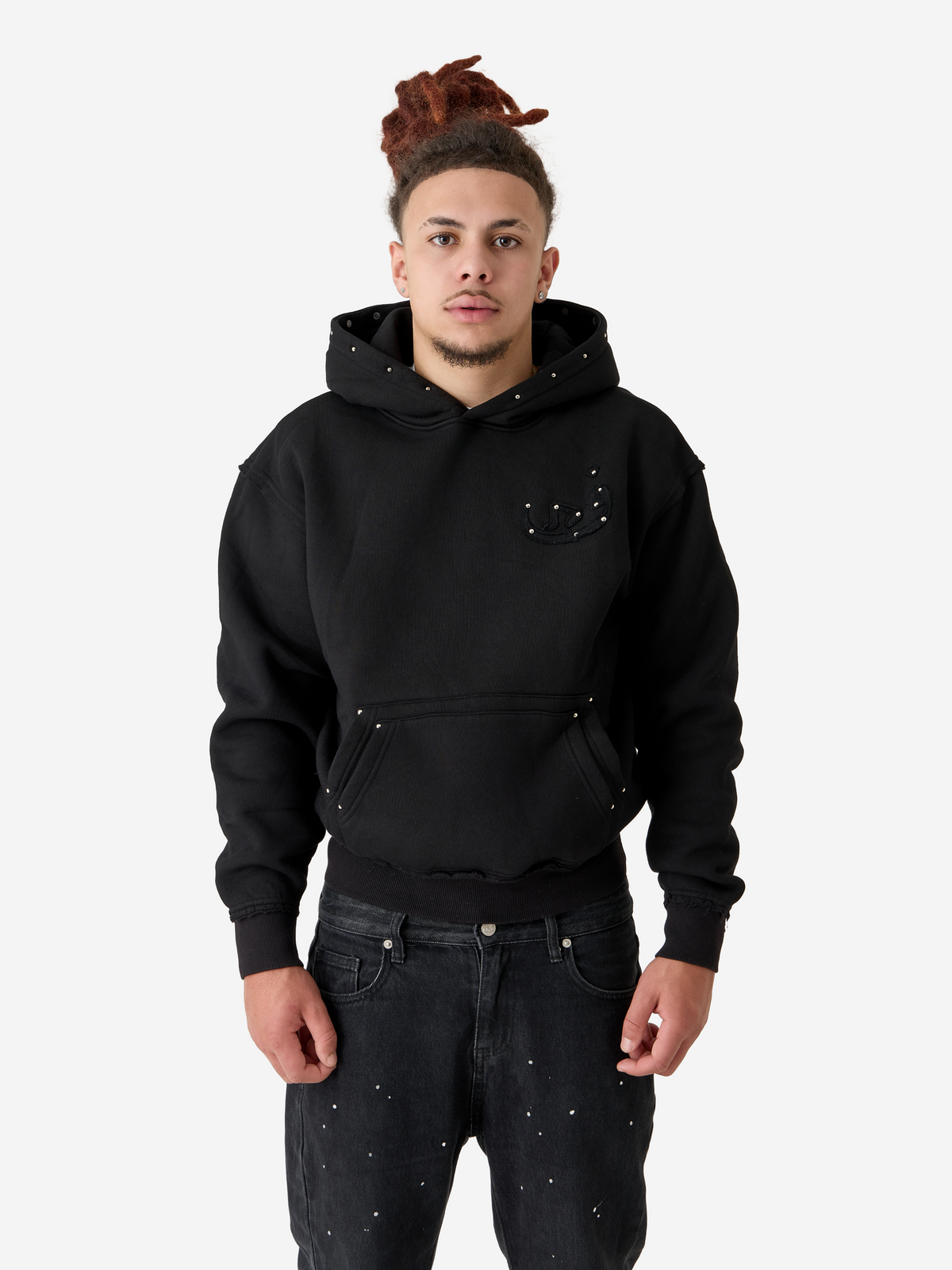Hoodie Boutonné - Noir